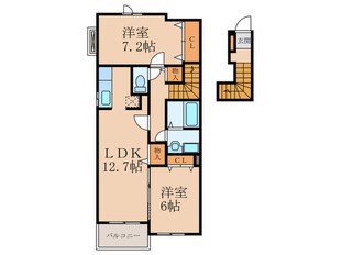 エバ－グリ－ンア－ス２１の物件間取画像